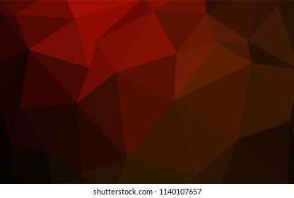 Dark Red vector polygonal template. Elegant bright polygonal illustration with gradient. Brand new style for your business design.