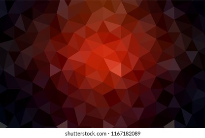 Dark Red vector polygonal template. Glitter abstract illustration with an elegant triangles. A completely new design for your leaflet.