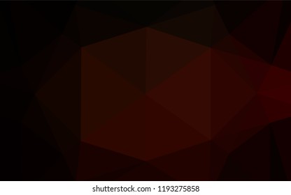 Dark Red vector polygonal template. Shining illustration, which consist of triangles. The textured pattern can be used for background.