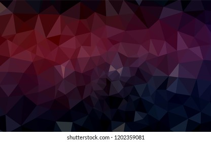 Dark Red vector polygonal template. Colorful illustration in abstract style with triangles. Polygonal design for your web site.