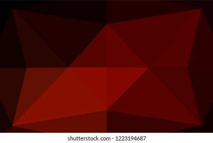 Dark Red vector polygonal template. A vague abstract illustration with gradient. A new texture for your design.