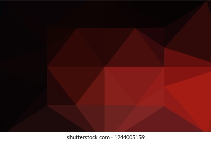 Dark Red vector polygonal template. Modern geometrical abstract illustration with gradient. The elegant pattern can be used as part of a brand book.