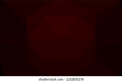 Dark Red vector polygonal template. Creative illustration in halftone style with gradient. Brand new design for your business.