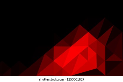 Dark Red vector polygonal template. Colorful illustration in Origami style with gradient.  Template for your brand book.