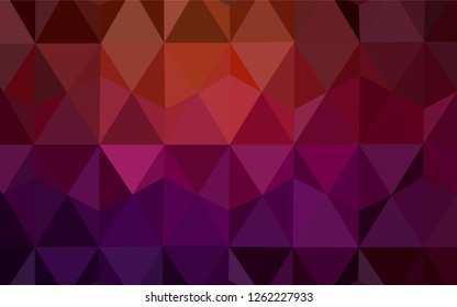 Dark Red vector polygonal template. Shining colorful illustration with triangles. Pattern for a brand book's backdrop.