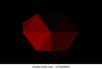 Dark Red vector polygonal template. Modern geometrical abstract illustration with gradient. The template can be used as a background for cell phones.