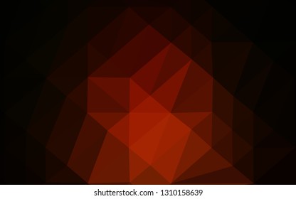 Dark Red vector polygonal template. Creative illustration in halftone style with gradient. Template for a cell phone background.