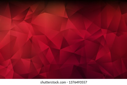 Dark Red vector polygonal template. Elegant bright polygonal illustration with gradient. Textured pattern for your backgrounds.