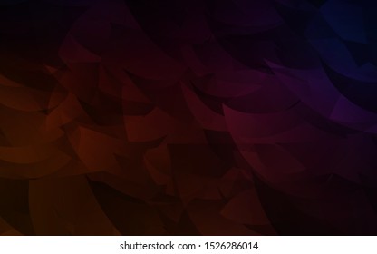 Dark Red vector polygonal template. Shining polygonal illustration, which consist of triangles. Textured pattern for your backgrounds.