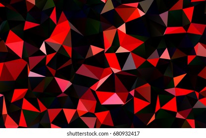 Dark Red vector polygonal template. Geometric illustration in Origami style with gradient.  A new texture for your design.