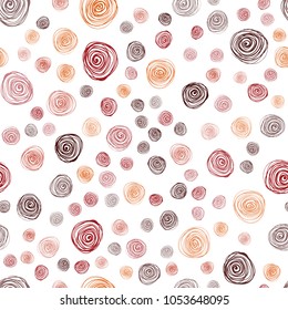 Dark Red vector seamless abstract doodle background. Flowers on blurred abstract background with gradient. Pattern for heads of websites and designs.