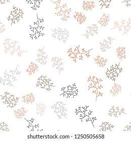 Dark Red vector seamless abstract design with branches. Colorful illustration in doodle style with leaves, branches. Pattern for trendy fabric, wallpapers.