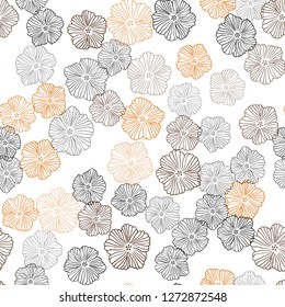 Dark Red vector seamless abstract pattern with flowers. Colorful illustration in doodle style with flowers. Texture for window blinds, curtains.