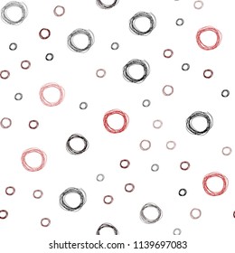 Dark Red vector seamless backdrop with dots. Beautiful colored illustration with blurred circles in nature style. New design for ad, poster, banner of your website.