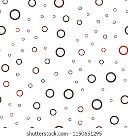 Dark Red vector seamless backdrop with dots. Modern abstract illustration with colorful water drops. Completely new template for your brand book.