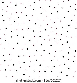 Dark Red vector seamless backdrop with dots. Blurred bubbles on abstract background with colorful gradient. Template for business cards, websites.