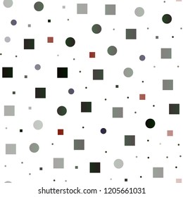Dark Red vector seamless backdrop with dots, spots, cubes. Colorful illustration with circles, squares in nature style. Template for business cards, websites.