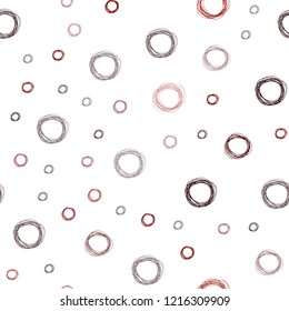 Dark Red vector seamless backdrop with dots. Illustration with set of shining colorful abstract circles. New design for ad, poster, banner of your website.