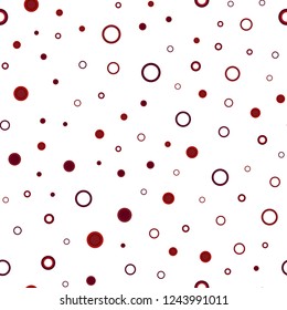Dark Red vector seamless backdrop with dots. Beautiful colored illustration with blurred circles in nature style. Pattern for trendy fabric, wallpapers.