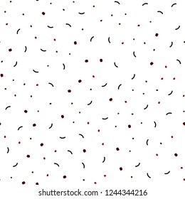 Dark Red vector seamless backdrop with dots and lines. Modern abstract colorful illustration with spheres and lines. Pattern for design of window blinds, curtains.