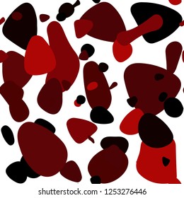 Dark Red vector seamless backdrop with dots. Blurred bubbles on abstract background with colorful gradient. Pattern for design of fabric, wallpapers.
