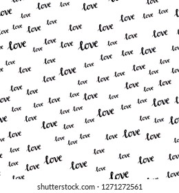 Dark Red vector seamless backdrop with phrase LOVE YOU. Decorative design in doodle style with text LOVE YOU. Design for wallpaper, fabric makers.