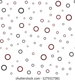 Dark Red vector seamless backdrop with dots. Glitter abstract illustration with blurred drops of rain. Pattern can be used as texture of wallpapers.