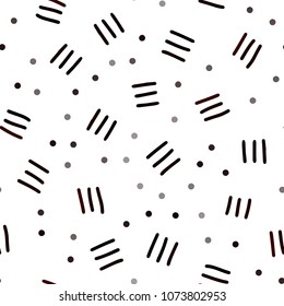 Dark Red vector seamless background with lines, ovals. Seamless gradient abstract lines on white background. Pattern for design of fabric, wallpapers.