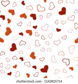 Dark Red vector seamless background with hearts. Illustration with hearts in love concept for valentine's day. Pattern can be used for valentine's ad, booklets.