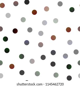 Dark Red vector seamless background with bubbles. Blurred bubbles on abstract background with colorful gradient. New design for ad, poster, banner of your website.