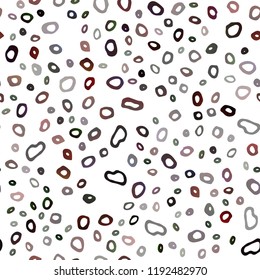 Dark Red vector seamless background with bubbles. Illustration with set of shining colorful abstract circles. Pattern for trendy fabric, wallpapers.