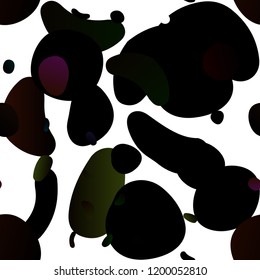 Dark Red vector seamless background with bubbles. Illustration with set of shining colorful abstract circles. Pattern for trendy fabric, wallpapers.