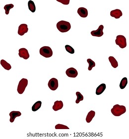 Dark Red vector seamless background with bubbles. Illustration with set of shining colorful abstract circles. Template for business cards, websites.