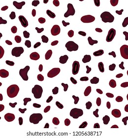 Dark Red vector seamless background with bubbles. Illustration with set of shining colorful abstract circles. Trendy design for wallpaper, fabric makers.
