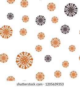 Dark Red vector seamless background with xmas snowflakes. Decorative shining illustration with snow on abstract template. Trendy design for wallpaper, fabric makers.