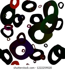 Dark Red vector seamless background with bubbles. Glitter abstract illustration with blurred drops of rain. Design for textile, fabric, wallpapers.