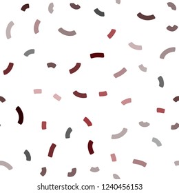 Dark Red vector seamless background with bent lines. A sample with blurred bubble shapes. A completely new memphis design for your business.