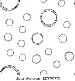 Dark Red vector seamless background with bubbles. Abstract illustration with colored bubbles in nature style. Pattern for design of fabric, wallpapers.