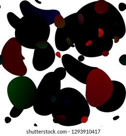 Dark Red vector seamless background with bubbles. Blurred bubbles on abstract backdrop with colorful gradient. Trendy design for wallpaper, fabric makers.