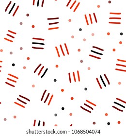 Dark Red vector seamless cover with abstract shapes. Trendy seamless illustration with abstract lines. Trendy design for wallpaper, fabric makers.