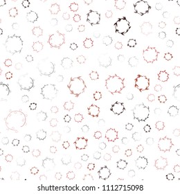 Dark Red vector seamless cover with spots. Illustration with set of shining colorful abstract circles. Beautiful design for your business advert.
