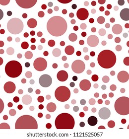 Dark Red vector seamless cover with spots. Blurred bubbles on abstract background with colorful gradient. Pattern can be used for ads, leaflets.
