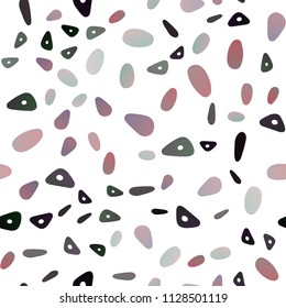 Dark Red vector seamless cover in polygonal style with circles. Decorative design in abstract style with lines, dots. Pattern can be used for websites.
