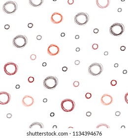 Dark Red vector seamless cover with spots. Blurred bubbles on abstract background with colorful gradient. Pattern can be used for ads, leaflets.