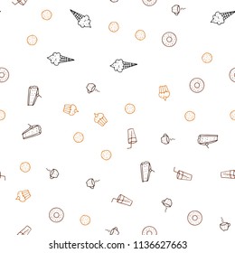 Dark Red vector seamless cover with cuisine gourmet. Blurred decorative design of snacks in doodle style. Doodle design for your business advert of cafes.