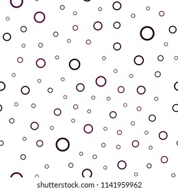 Dark Red vector seamless cover with spots. Abstract illustration with colored bubbles in nature style. Pattern can be used for ads, leaflets.