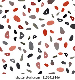 Dark Red vector seamless cover in polygonal style with circles. Circles, lines on abstract background with colorful gradient. Smart design for your business advert.