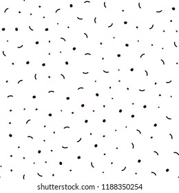 Dark Red vector seamless cover with spots, lines. Design with connection of dots and lines on colorful background. Design for textile, fabric, wallpapers.