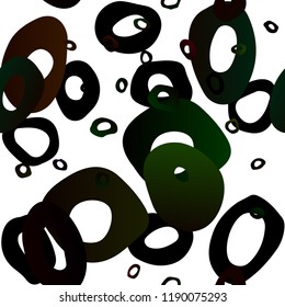 Dark Red vector seamless cover with circles. Colorful illustration with blurred circles in nature style. Pattern for trendy fabric, wallpapers.