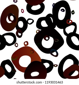 Dark Red vector seamless cover with circles. Colorful illustration with blurred circles in nature style. Template for business cards, websites.